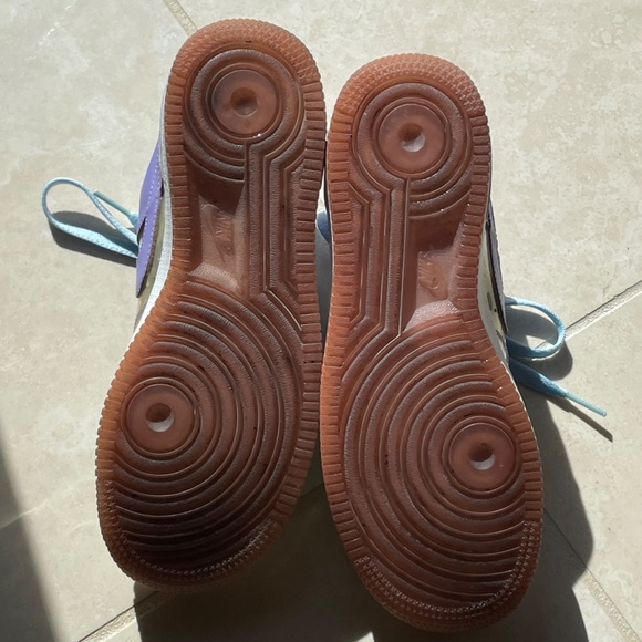 Nike Air Force 1 Low AF-1 '82 Vintage RARE  Purple and Light Blue Shoe Size 6 - Picture 11 of 14